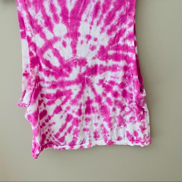 Free People Tie Dye Tank Top Pink Sz Small - Picture 10 of 10